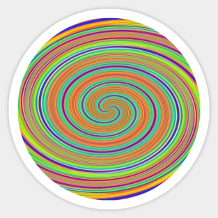 Colorful Psychedelic Spiral Sticker